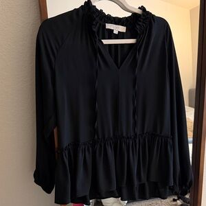 LOFT Women's Elegant Black Blouse